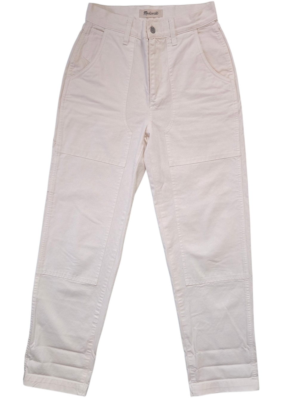 Madewell The Perfect Vintage Straight Jean Womens Sz 25 White Ivory 100% Cotton